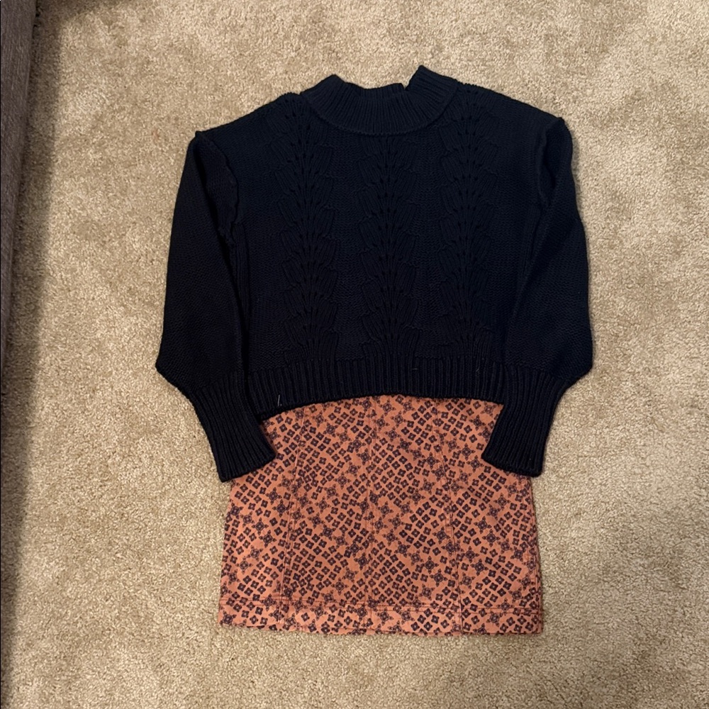 Free People Black Sweater (med) & FP Skirt (size 4) - Looking hot for Honey